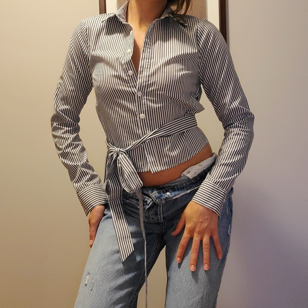 Superdown striped, backless,  button down